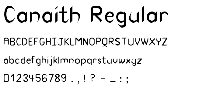 Canaith Regular font